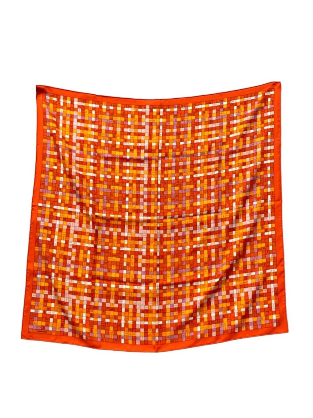 Hermes Scarf Carre 90 Silk 100% Bolduc Check